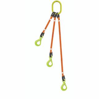 Lift It 3-Leg Lifting Rope Sling with Lock Hooks